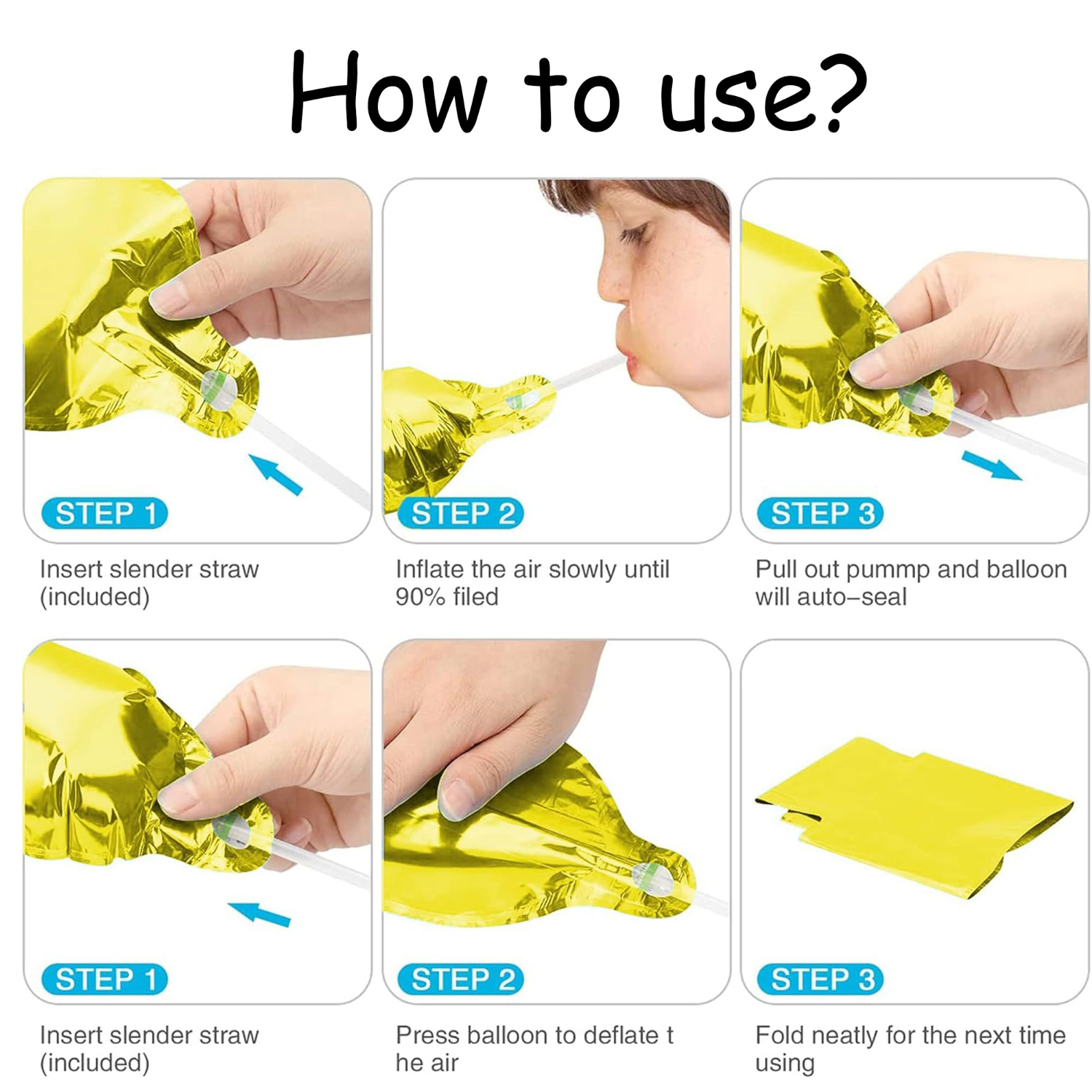 Gold number foil balloon